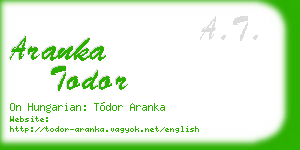 aranka todor business card